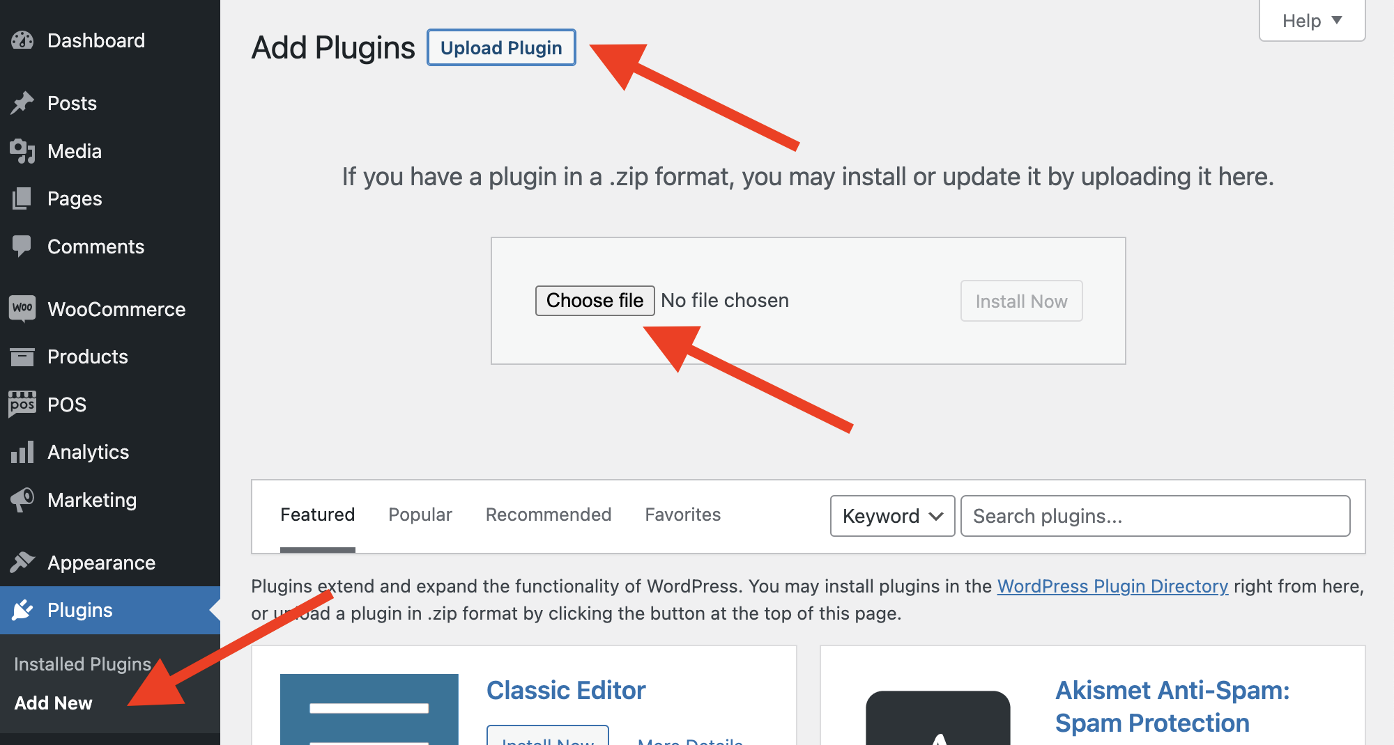 Subir plugin